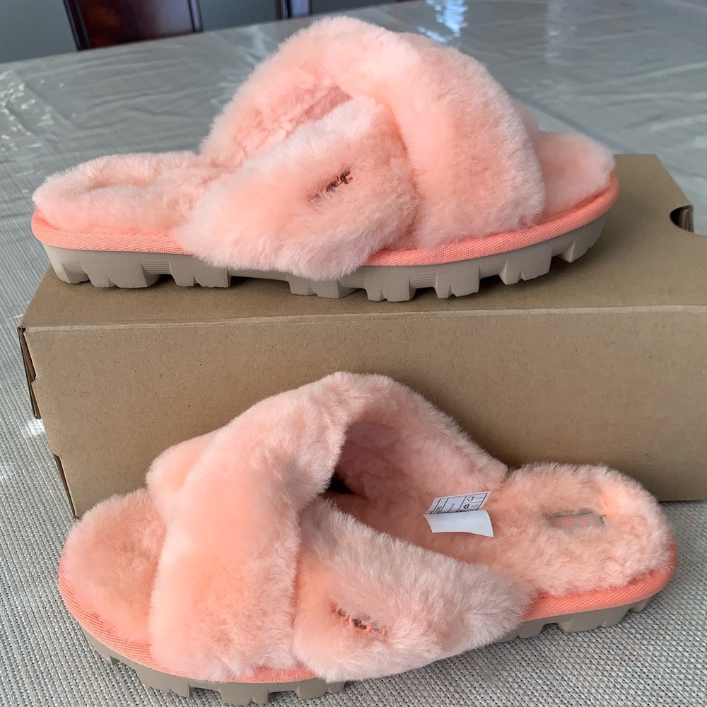 UGG FUZZETTE SLIDE SLIPPERS